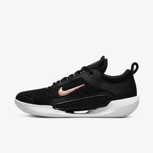 Zapatillas Tenis Nike NikeCourt Zoom NXT Clay Court Mujer Negras Blancas Gris Oscuro Metal Rojas Marrones | NK634TZW