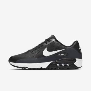 Zapatos De Golf Nike Air Max 90 G Hombre Negras Gris Oscuro Blancas | NK083ZRL